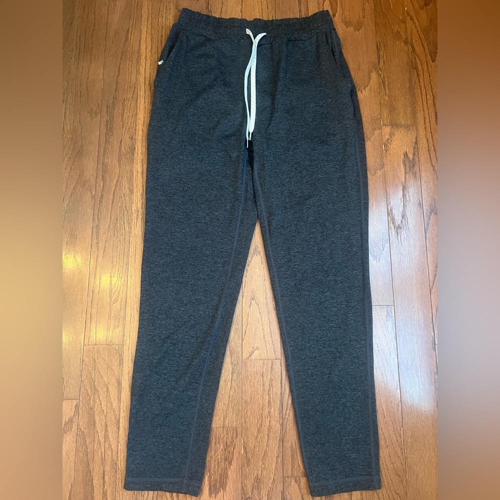 Vuori Charcoal Joggers with White Drawstring